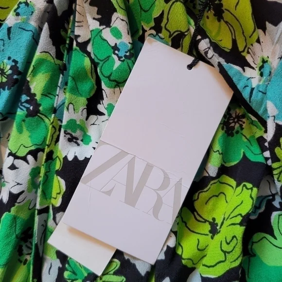 ZARA Draped Floral Bodysuit - Picture 7 of 8